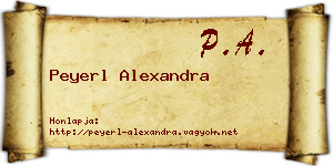 Peyerl Alexandra névjegykártya